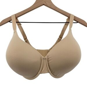 Skims Fits Everybody T-Shirt Bra Sand Beige 36H Underwire Molded Demi Coverage